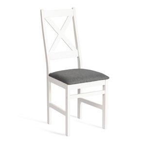 Кухонный стул CROSSMAN / white, ткань тёмно-серая (150) разобранный id 20024 в Абакане